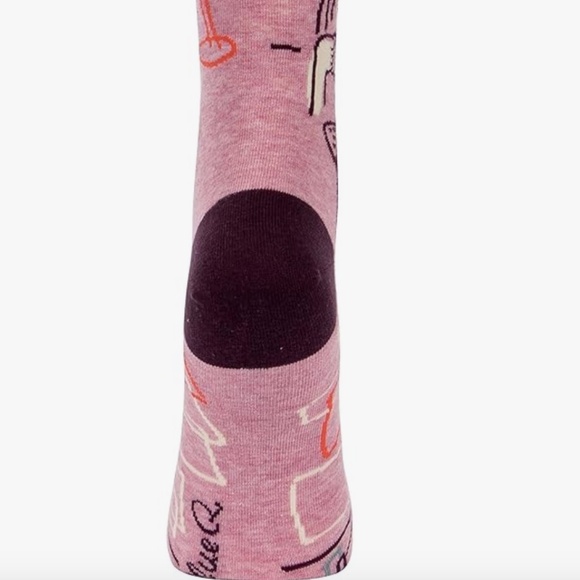 Blue Q Women's Funny Crew Socks ~ Go Away, I'm Introverting. (fit shoe size 5-10 - Picture 3 of 3